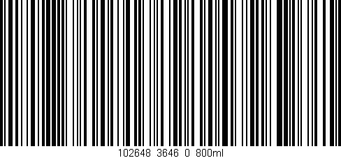 Código de barras (EAN, GTIN, SKU, ISBN): '102648_3646_0_800ml'