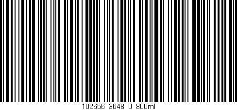 Código de barras (EAN, GTIN, SKU, ISBN): '102656_3648_0_800ml'