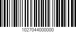 Código de barras (EAN, GTIN, SKU, ISBN): '1027044000000'