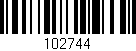 Código de barras (EAN, GTIN, SKU, ISBN): '102744'