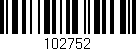 Código de barras (EAN, GTIN, SKU, ISBN): '102752'