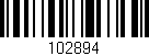 Código de barras (EAN, GTIN, SKU, ISBN): '102894'