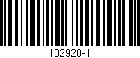 Código de barras (EAN, GTIN, SKU, ISBN): '102920-1'