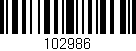 Código de barras (EAN, GTIN, SKU, ISBN): '102986'