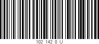 Código de barras (EAN, GTIN, SKU, ISBN): '102_142_0_U'