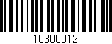 Código de barras (EAN, GTIN, SKU, ISBN): '10300012'