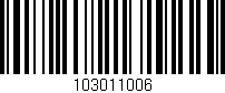 Código de barras (EAN, GTIN, SKU, ISBN): '103011006'