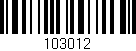 Código de barras (EAN, GTIN, SKU, ISBN): '103012'