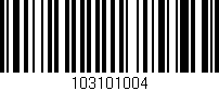 Código de barras (EAN, GTIN, SKU, ISBN): '103101004'