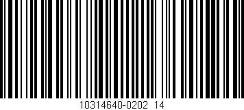 Código de barras (EAN, GTIN, SKU, ISBN): '10314640-0202_14'