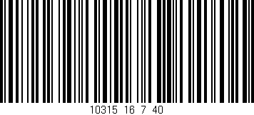 Código de barras (EAN, GTIN, SKU, ISBN): '10315_16_7_40'