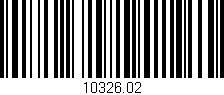 Código de barras (EAN, GTIN, SKU, ISBN): '10326.02'