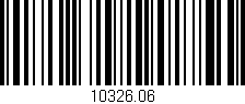 Código de barras (EAN, GTIN, SKU, ISBN): '10326.06'