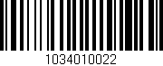 Código de barras (EAN, GTIN, SKU, ISBN): '1034010022'