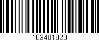 Código de barras (EAN, GTIN, SKU, ISBN): '103401020'