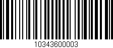 Código de barras (EAN, GTIN, SKU, ISBN): '10343600003'