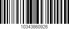 Código de barras (EAN, GTIN, SKU, ISBN): '10343860926'