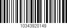 Código de barras (EAN, GTIN, SKU, ISBN): '10343920149'