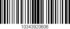 Código de barras (EAN, GTIN, SKU, ISBN): '10343920606'