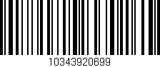 Código de barras (EAN, GTIN, SKU, ISBN): '10343920699'
