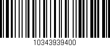 Código de barras (EAN, GTIN, SKU, ISBN): '10343939400'