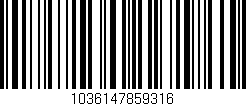 Código de barras (EAN, GTIN, SKU, ISBN): '1036147859316'