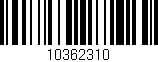 Código de barras (EAN, GTIN, SKU, ISBN): '10362310'