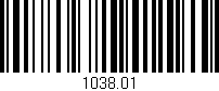 Código de barras (EAN, GTIN, SKU, ISBN): '1038.01'
