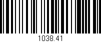 Código de barras (EAN, GTIN, SKU, ISBN): '1038.41'
