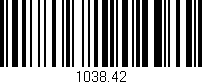 Código de barras (EAN, GTIN, SKU, ISBN): '1038.42'