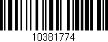 Código de barras (EAN, GTIN, SKU, ISBN): '10381774'