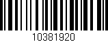 Código de barras (EAN, GTIN, SKU, ISBN): '10381920'