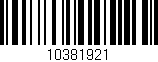 Código de barras (EAN, GTIN, SKU, ISBN): '10381921'