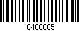 Código de barras (EAN, GTIN, SKU, ISBN): '10400005'