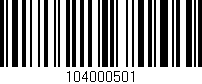 Código de barras (EAN, GTIN, SKU, ISBN): '104000501'