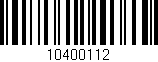 Código de barras (EAN, GTIN, SKU, ISBN): '10400112'