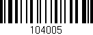 Código de barras (EAN, GTIN, SKU, ISBN): '104005'