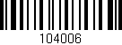 Código de barras (EAN, GTIN, SKU, ISBN): '104006'