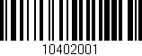 Código de barras (EAN, GTIN, SKU, ISBN): '10402001'