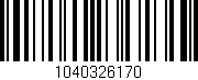 Código de barras (EAN, GTIN, SKU, ISBN): '1040326170'