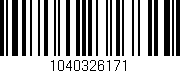 Código de barras (EAN, GTIN, SKU, ISBN): '1040326171'