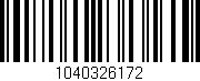 Código de barras (EAN, GTIN, SKU, ISBN): '1040326172'