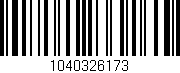 Código de barras (EAN, GTIN, SKU, ISBN): '1040326173'