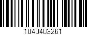 Código de barras (EAN, GTIN, SKU, ISBN): '1040403261'