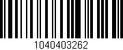 Código de barras (EAN, GTIN, SKU, ISBN): '1040403262'