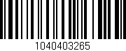 Código de barras (EAN, GTIN, SKU, ISBN): '1040403265'