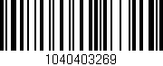 Código de barras (EAN, GTIN, SKU, ISBN): '1040403269'