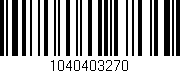 Código de barras (EAN, GTIN, SKU, ISBN): '1040403270'
