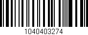 Código de barras (EAN, GTIN, SKU, ISBN): '1040403274'