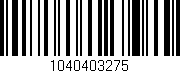 Código de barras (EAN, GTIN, SKU, ISBN): '1040403275'